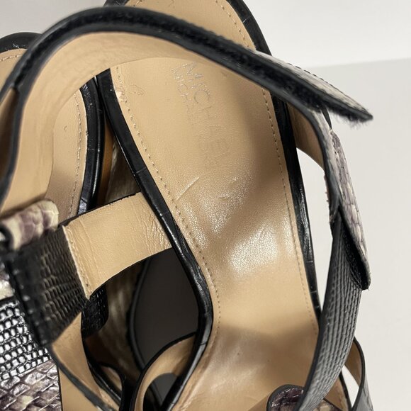 Michael Kors shoes Women's black/brown platforms size 7,5 Multicolor sandals - Picture 8 of 9